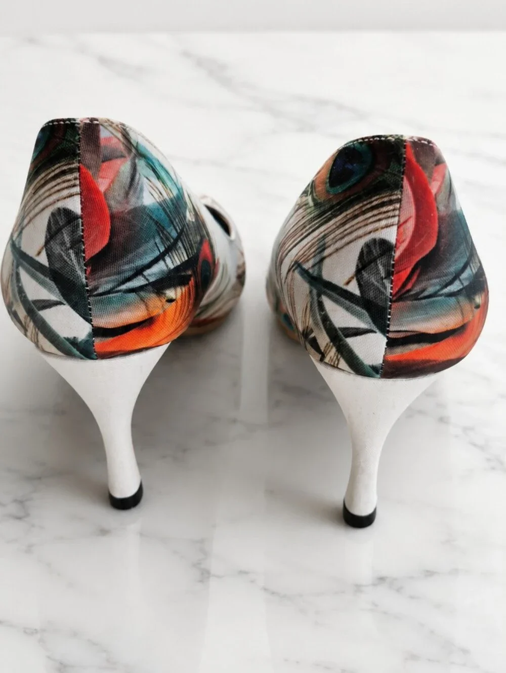 PEACOCK FEATHER Women's Mid Heel Pumps